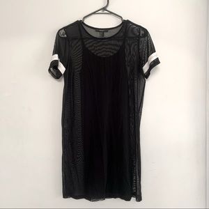 2/$15 FOREVER 21 black mess dress